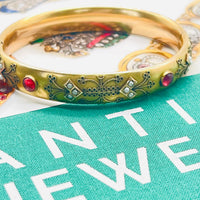 Antique Gold Filled Hinged Bangle Bracelet