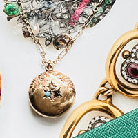 Vintage Gold Starburst Locket