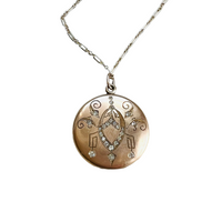 Vintage Antique Locket, Art Deco Necklace handmade by hipV Modern Jewelry