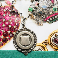 Antique British Sterling Silver Fob Necklace, circa 1937