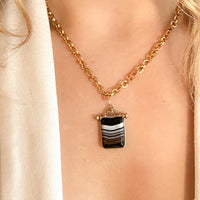 Victorian Banded Agate Necklace by hipV Modern Vintage Jewelry