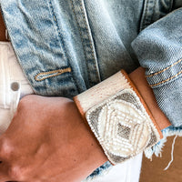 Leather Cuff Shoe Buckle Bracelet