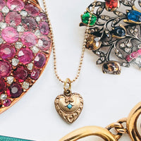 Petite heart pendant, layering necklace by hipV Modern Vintage Jewelry.