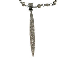 Pave Spike Necklace • Layering Necklace • Pave Pendant • Pave Jewelry