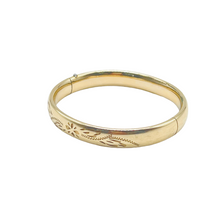 Antique Etched Gold Filled Floral Bracelet by hipV Modern Vintage Jewelry.