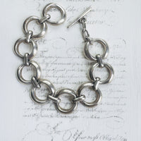 Vintage Sterling Silver Toggle Bracelet