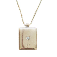 Art Deco Starburst Locket in 10K Gold