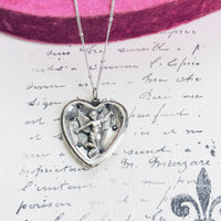 Sterling Silver Cupid Starburst Pendant Necklace