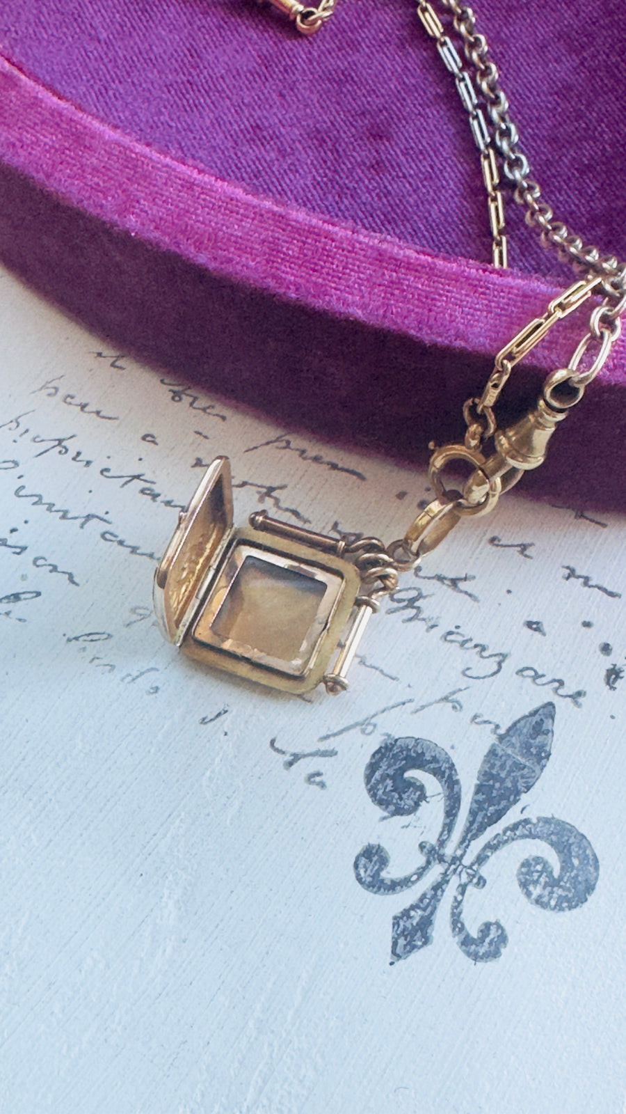 View of the locket open 