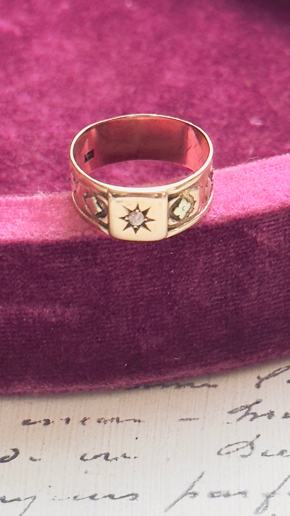 old mine cut diamond ring,