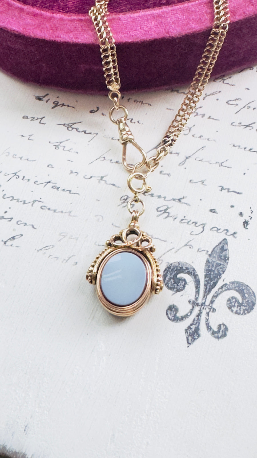 14k Gold Antique Watch Chain