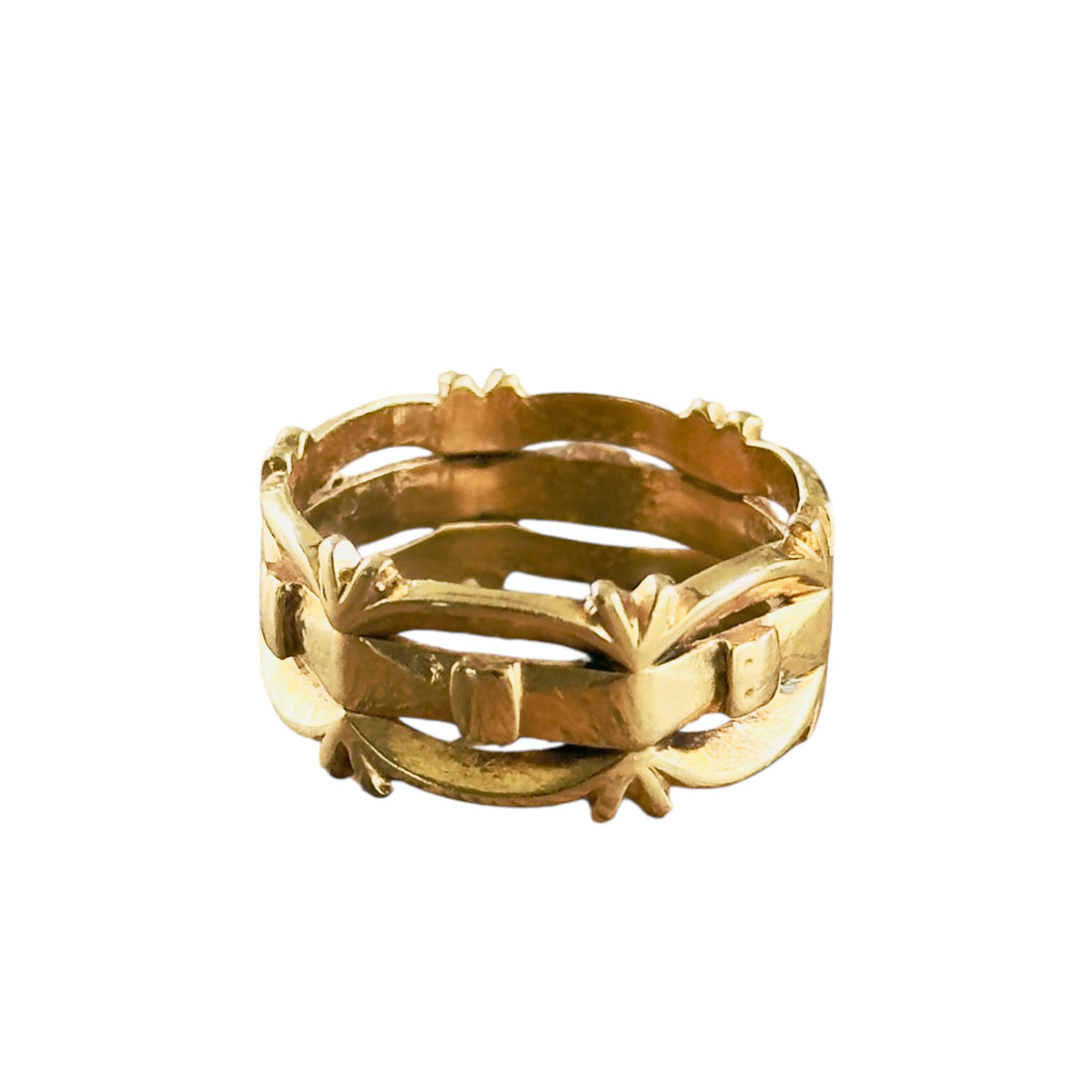 14k Gold Thistle Ring
