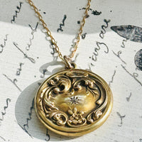 14k Gold Diamond Locket