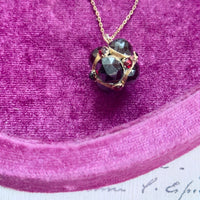 14k Gold Garnet Necklace