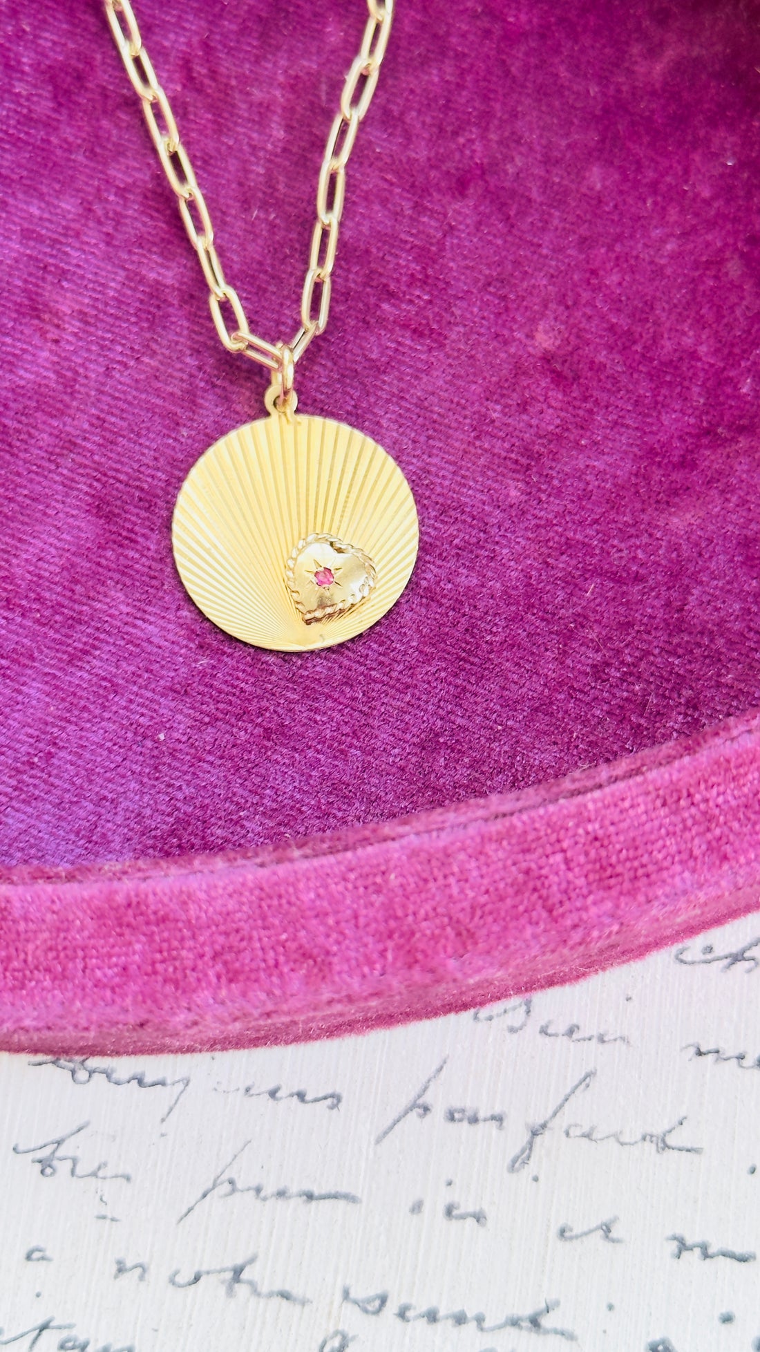 14k gold layering pendant
