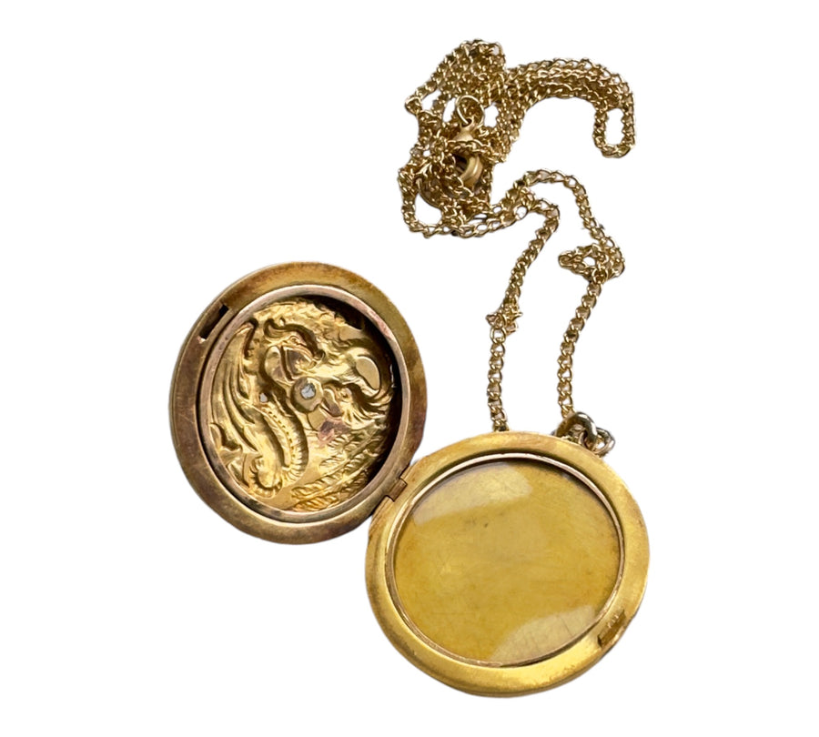 18k Gold Dragon Pendant