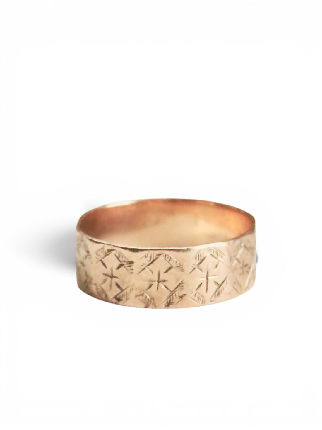 Victorian 1891 Rose Gold Ring | Chester Hallmarked 9ct Cigar Band