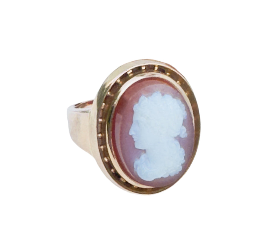 14K Gold Cameo Ring 