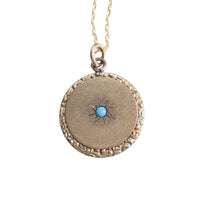 Gold-Filled Starburst Pendant with Turquoise Stone