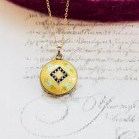 Floral Round Enamel Locket