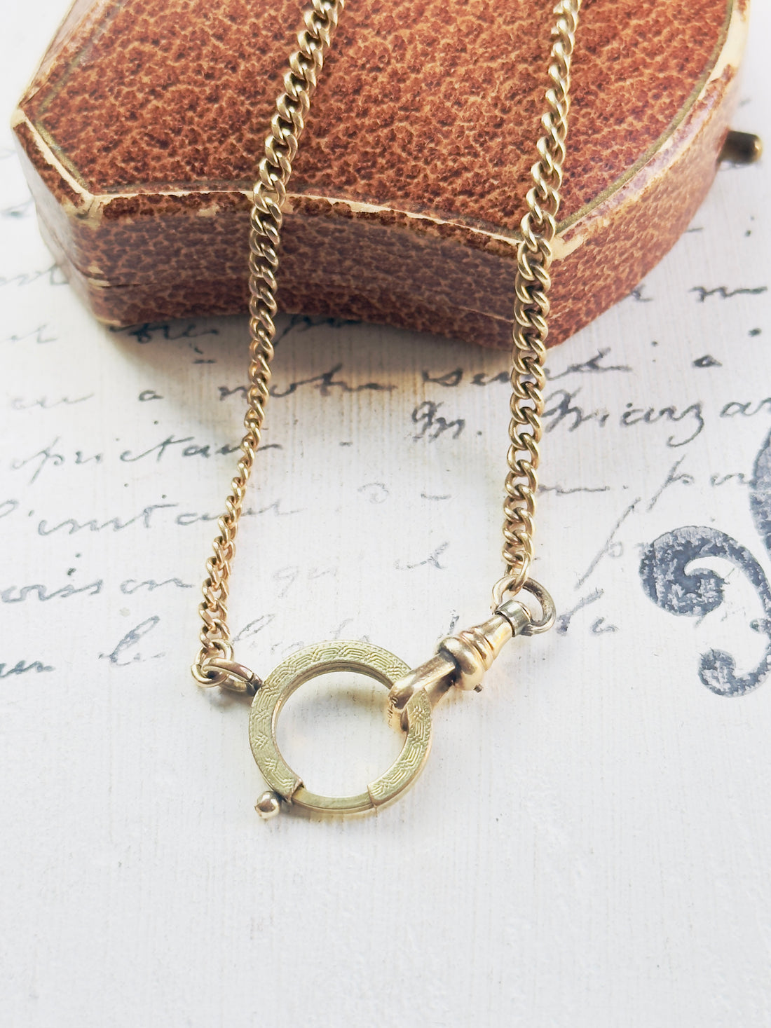 Vintage Gold Filled Watch Chain Necklace