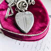 Art Deco Sterling Silver Heart Locket