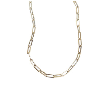 14K gold paperclip chain necklace