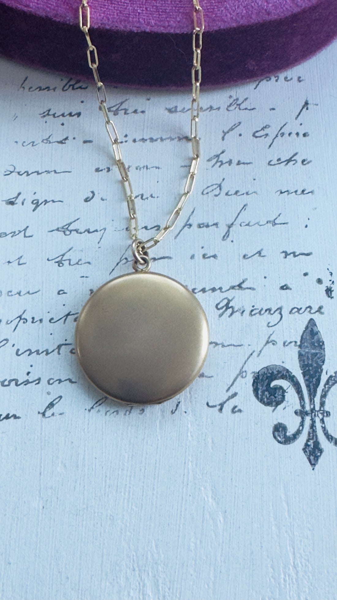 back of gold filled locket