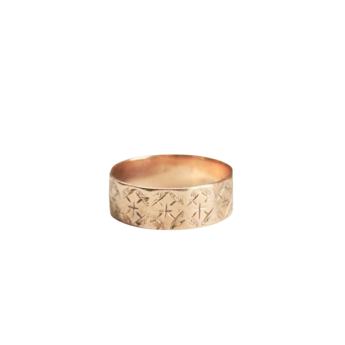 Victorian 1891 Rose Gold Ring | Chester Hallmarked 9ct Cigar Band