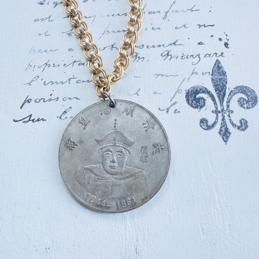 Vintage Silver Coin Necklace