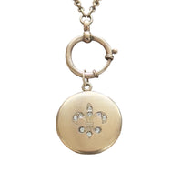 Gold Fleur des lis locket