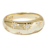 Gold Starburst Dome Ring