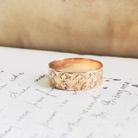 Victorian 1891 Rose Gold Ring | Chester Hallmarked 9ct Cigar Band