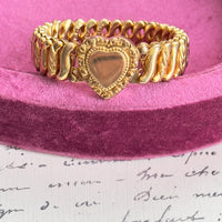 Vintage Carmen D.F.B. Co. Sweetheart Expansion Heart Bracelet
