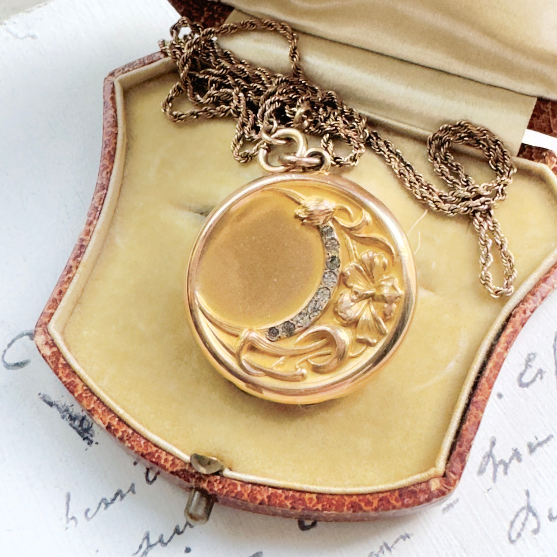 Floral Gold Locket