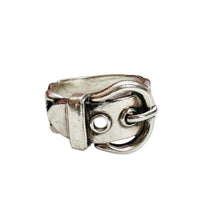 Hermès Diane sterling silver buckle ring, size 6
