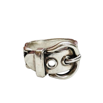 Hermès Diane sterling silver buckle ring, size 6
