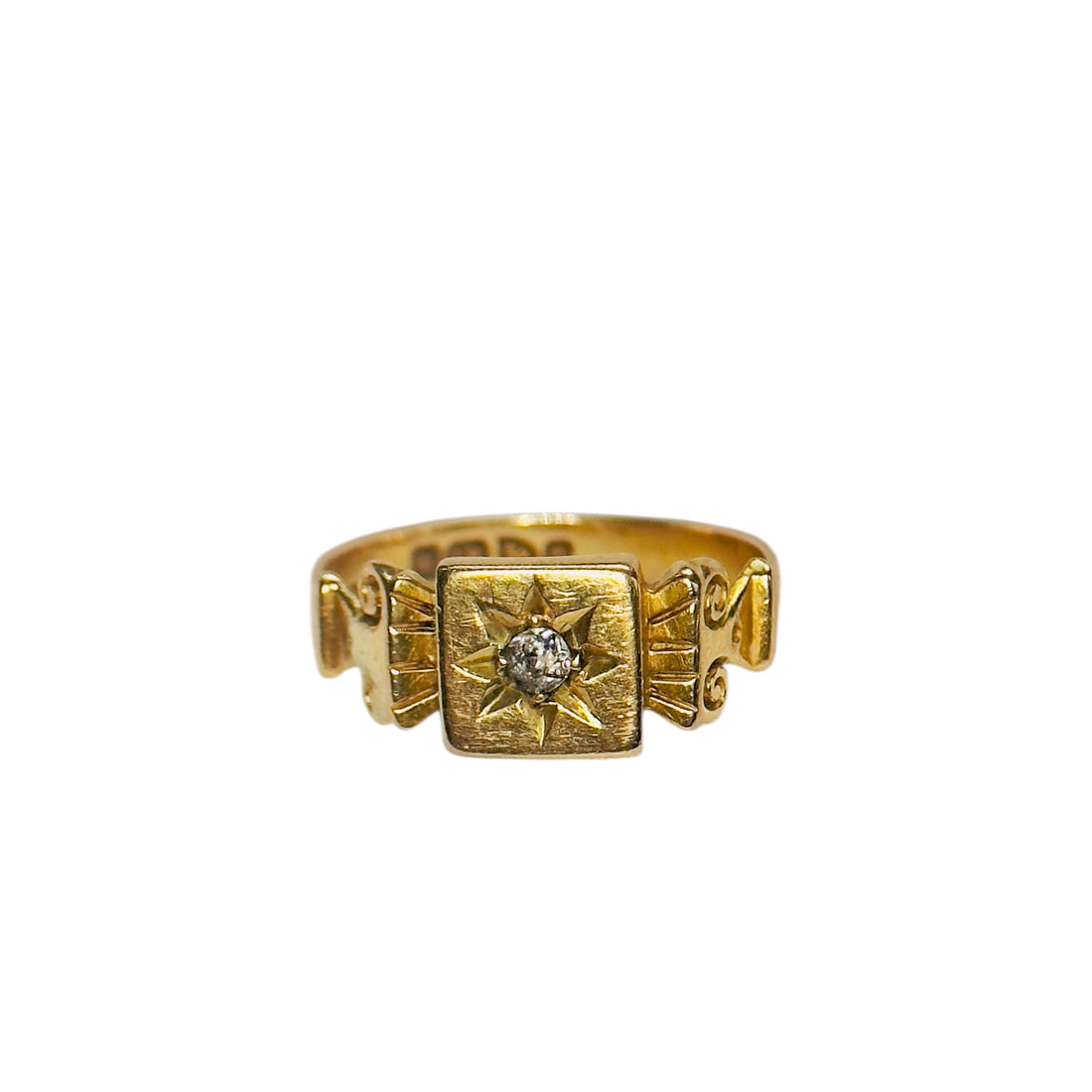 Victorian 18k gold diamond ring