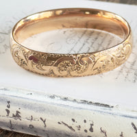 Gold Hinged Bangle Bracelet