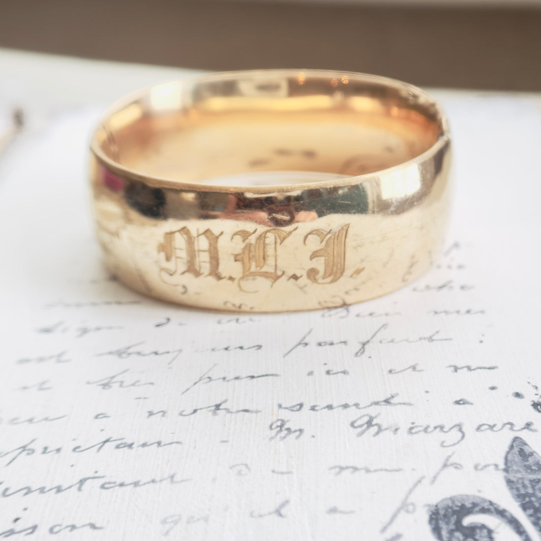 Reverse side of Monogram bracelet