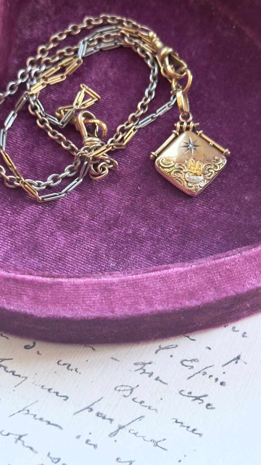 14k Gold Antique Watch Chain