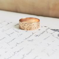 Victorian 1891 Rose Gold Ring | Chester Hallmarked 9ct Cigar Band