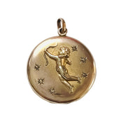 Antique Gold Locket with Cupid
