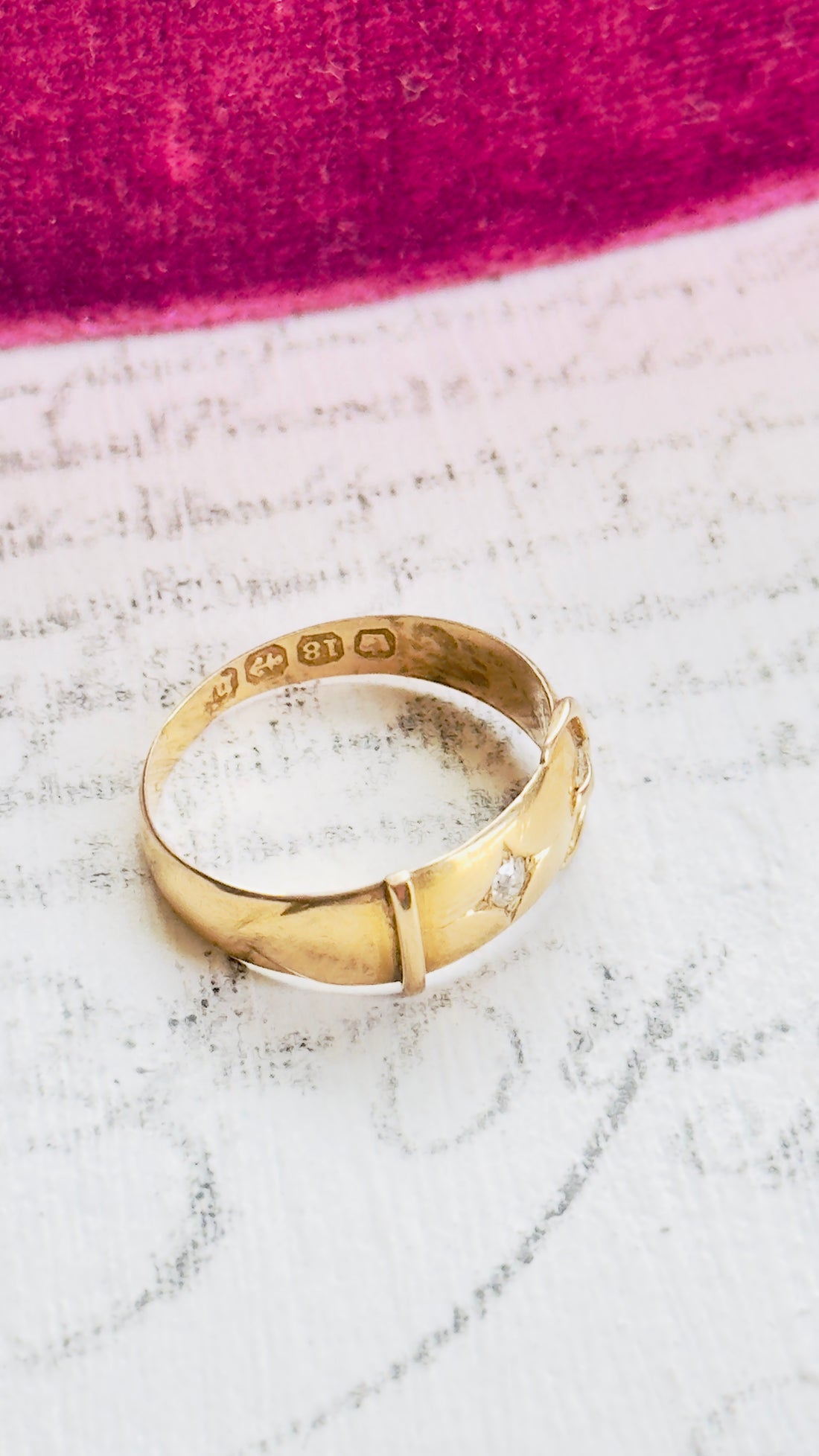 Antique 18k ring circa 1895