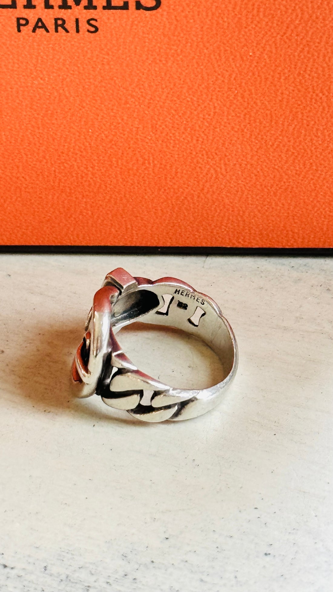 Hermès silver ring
