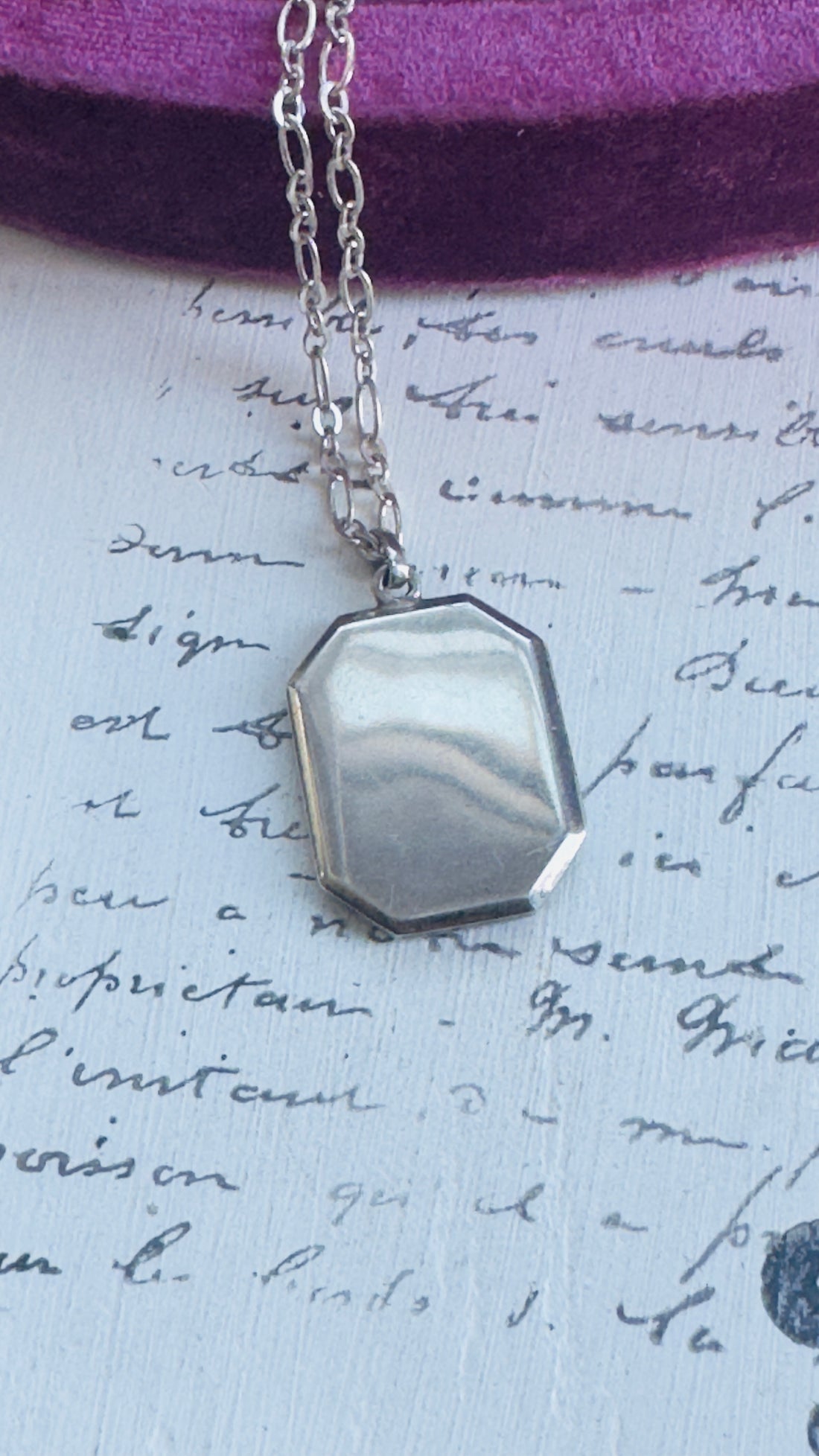 silver keepsake necklace