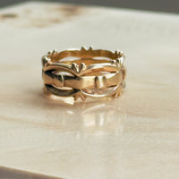 14k Gold Thistle Ring
