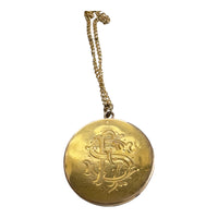 Gold Round Monogram Locket