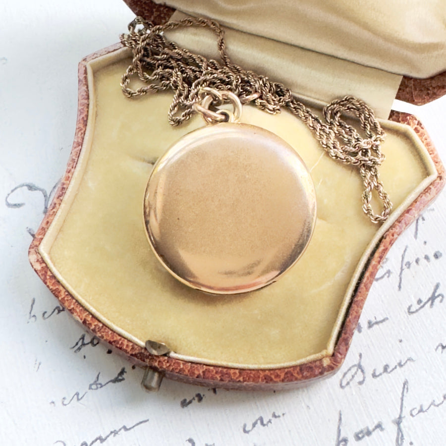 Round Gold Locket