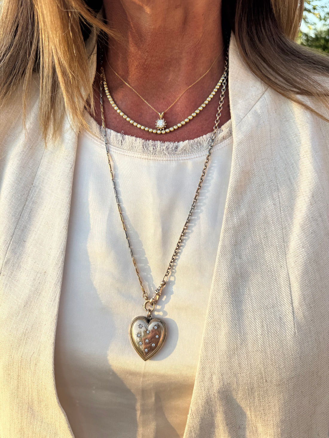 14k & 18k Gold Antique Watch Chain Necklace